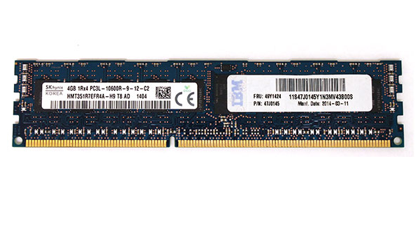 Hynix 4GB PC3-10600 DDR3-1333MHz ECC Registered CL9 240-Pin DIMM