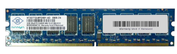 Nanya 2GB PC2-6400 DDR2-800MHz ECC Unbuffered CL6 240-Pin DIMM Memory Module