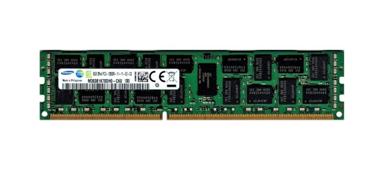 Samsung 1x 8GB DDR3-1600 RDIMM PC3-12800R Dual Rank x4 Module