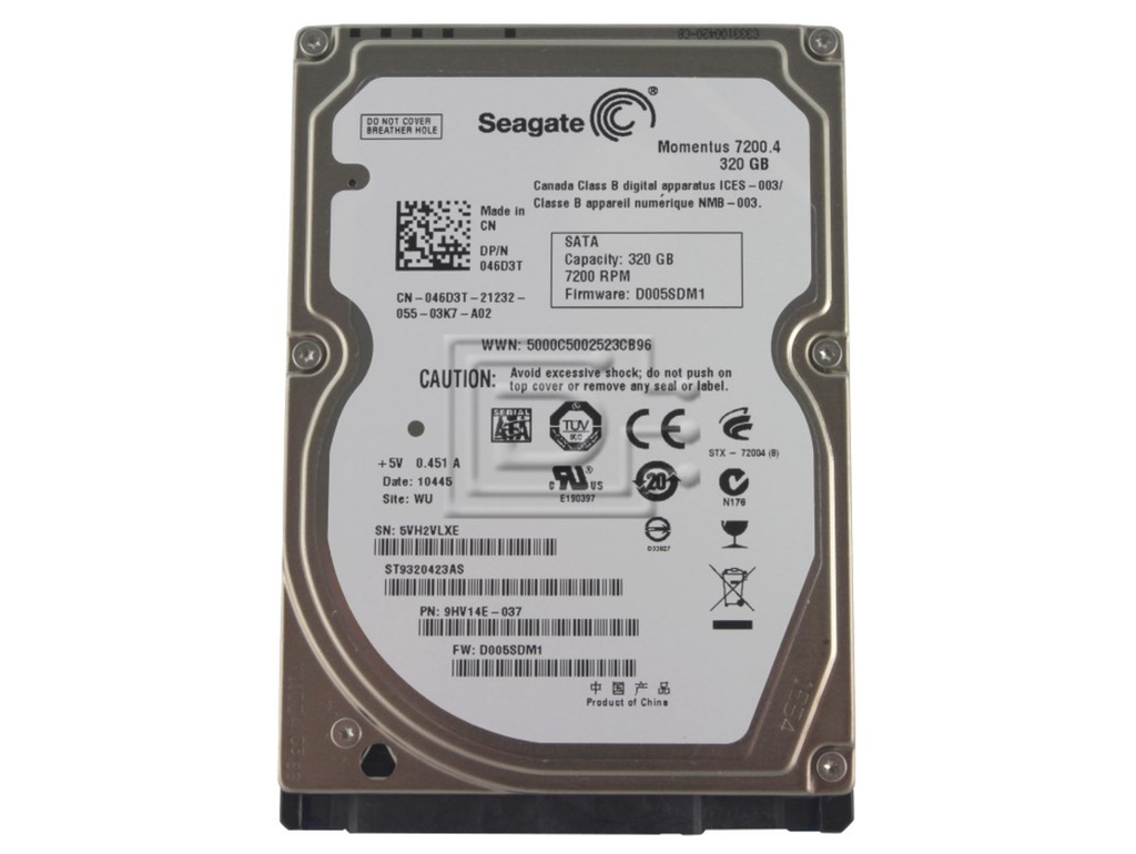 Seagate 320GB SATA 2.5 7200RPM Hard Drive