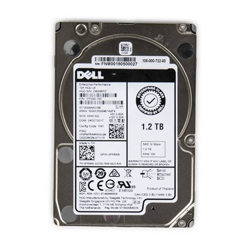 (F5HFM) Dell 1.2TB SAS 12 Gb/s 2.5 inches 10000RPM HDD