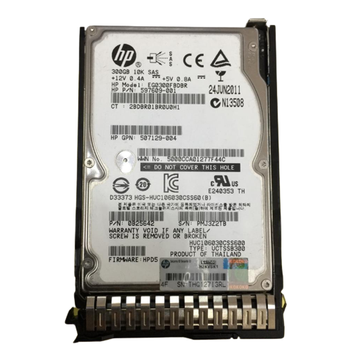 HPE 507129-004 300GB 10kRPM 2.5in SAS-6G Enterprise G4-G7 HDD