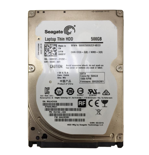 SEAGATE MOMENTUS THIN 2.5 500GB 7200RPM SATA 6 GB S 32 MB 00KX1F NOTEBOOK HARD DRIVE