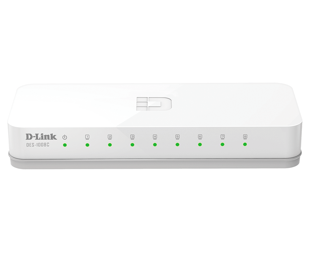 D-Link 8-Port 10/100 Mbps Unmanaged Switch (DES-1008C)