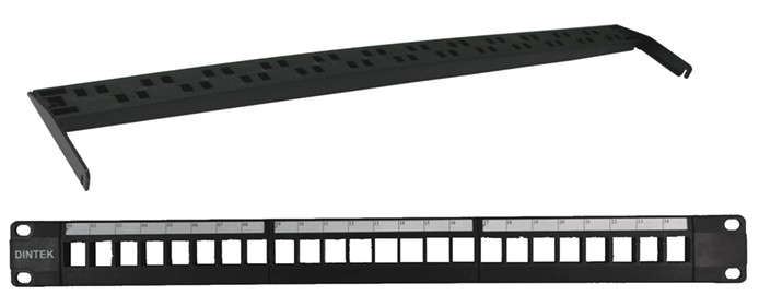 Dintek 1U 24P UTP Snap-in Panel