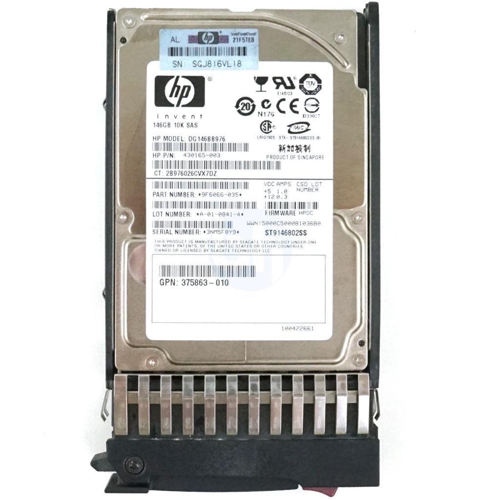 HP 146GB 10K 6GBps RPM SAS 2.5" HHD