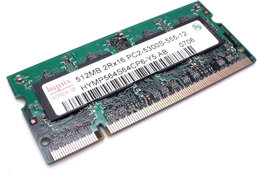 Hynix 512MB 2Rx16 PC2-5300S DDR2-667MHz 200p SODIMM