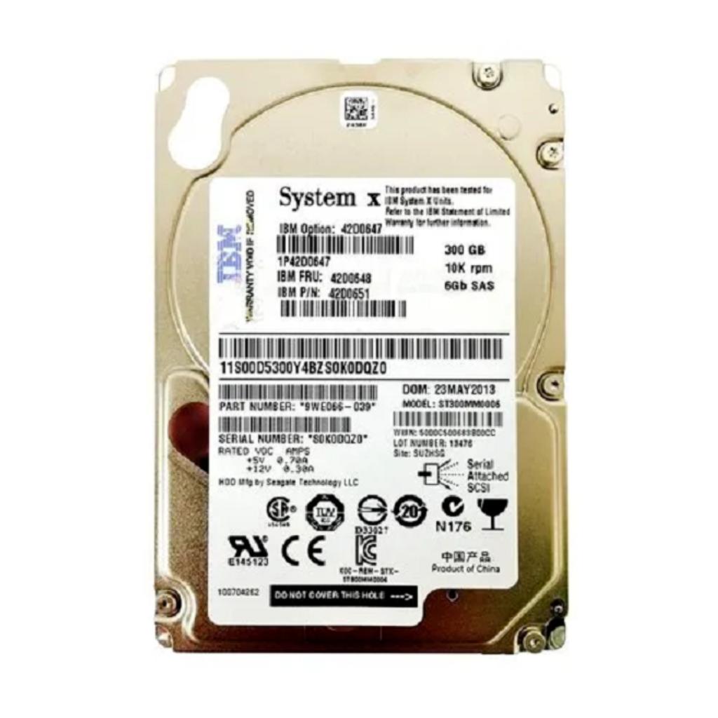 IBM 300G 10K 6GB SAS 2.5 HDD for 3650 M4