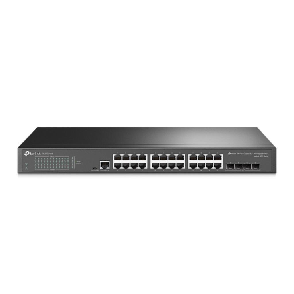 TP-Link JetStream 24-Port Gigabit L2+ Managed Switch with 4 10GE SFP+ Slots