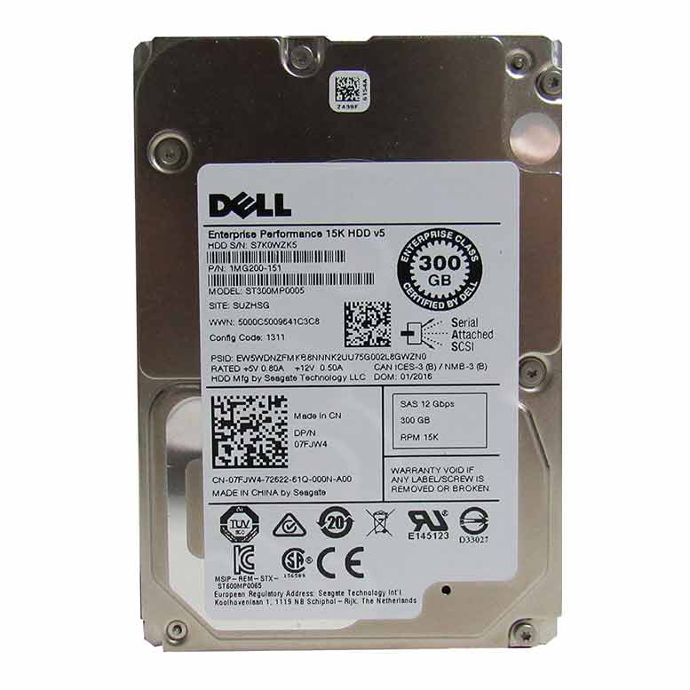 Dell 300GB SAS 12 Gb/s 2.5 inches 15k RPM HDD