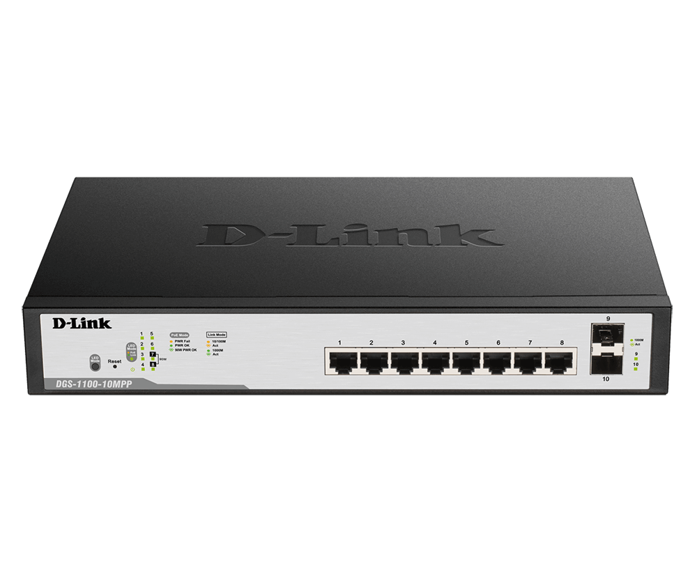 D-Link 10-Port Gigabit PoE++ Smart Managed Switch
