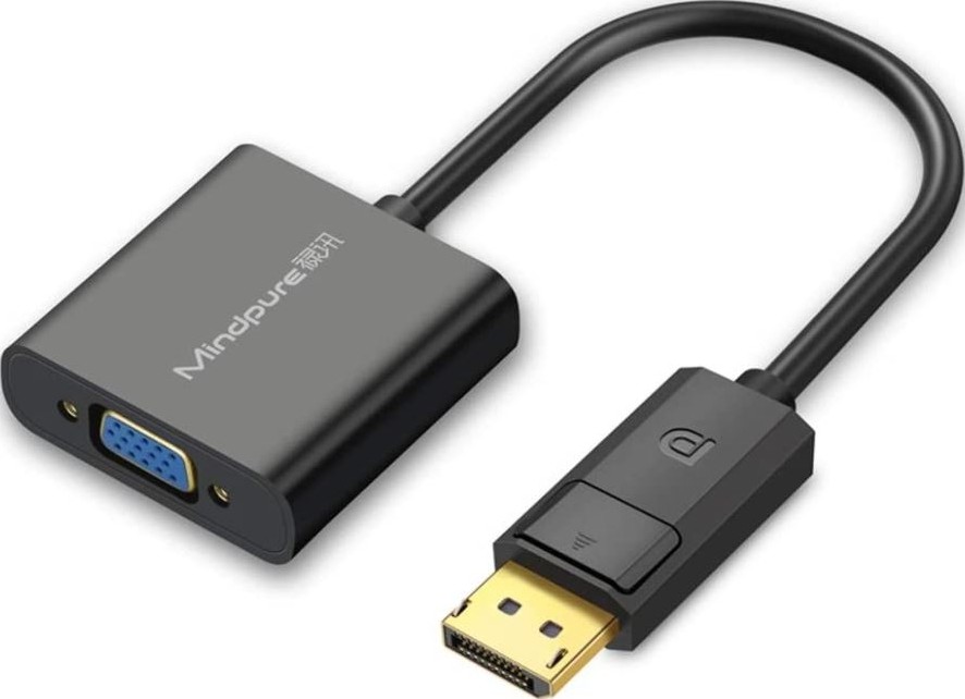 DisplayPort DP to VGA Adapter Cable Male to Female Converter for PC Computer Laptop HDTV Monitor Projector