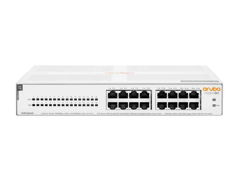 HPE Aruba Instant On 1430 16G Class4 PoE 124W Switch