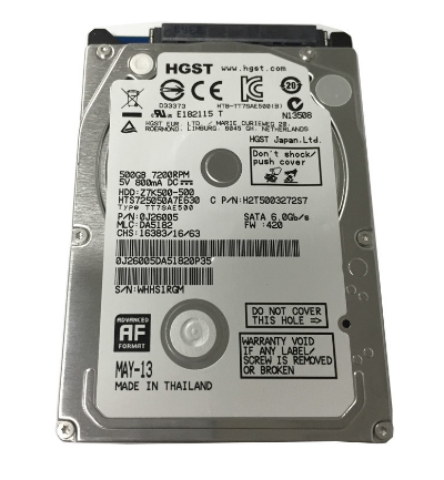 HGST 500GB SATA 6Gbps 7200RPM 2.5 Hard Drive